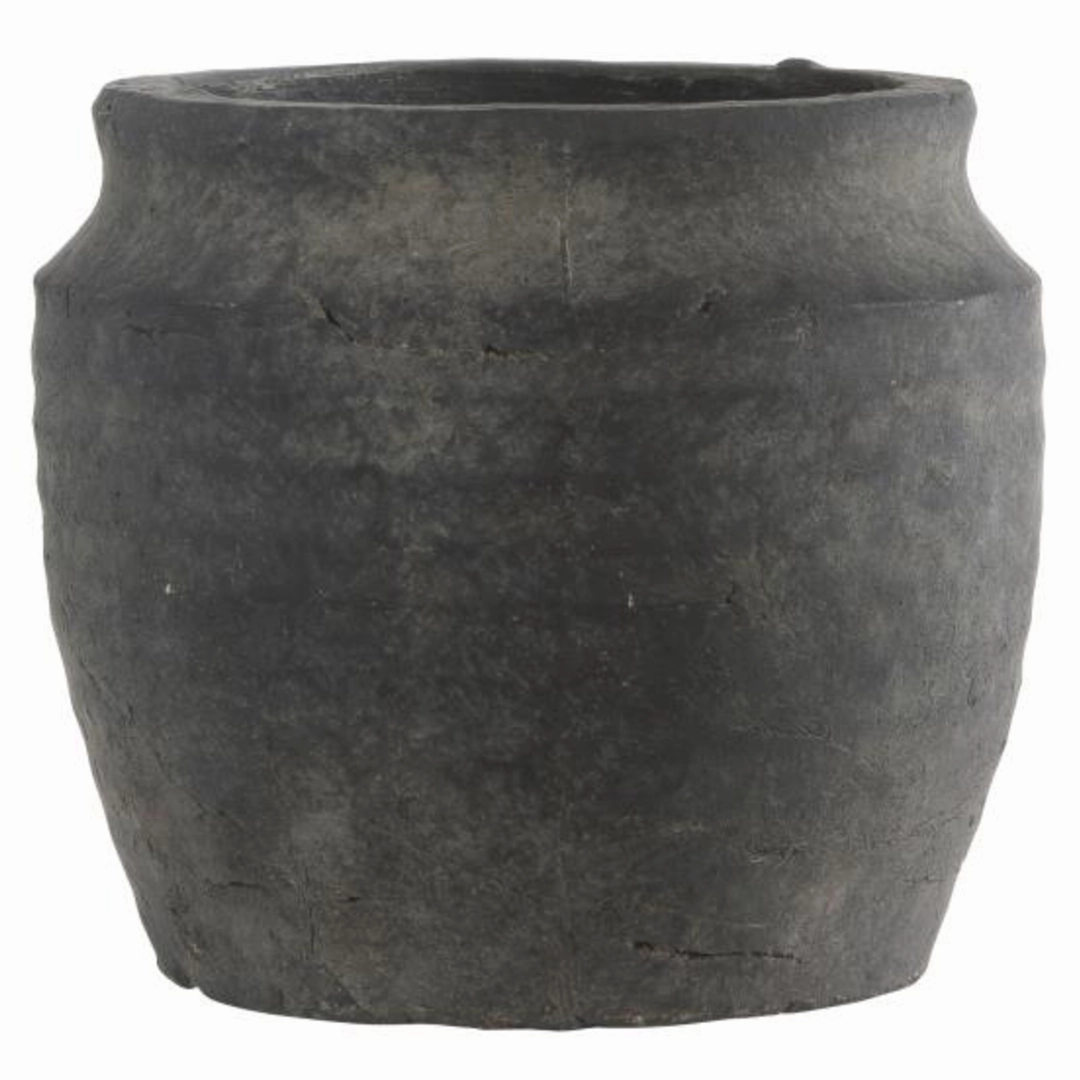 Clay Athens Grooved Pot 12cm,dried artificial flower