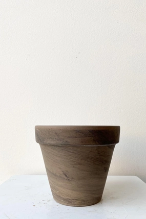 Clay Pot Dark Basalt 4",indoor flower container