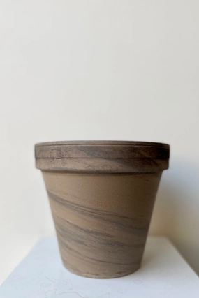 Clay Pot Dark Basalt 8",indoor flower container