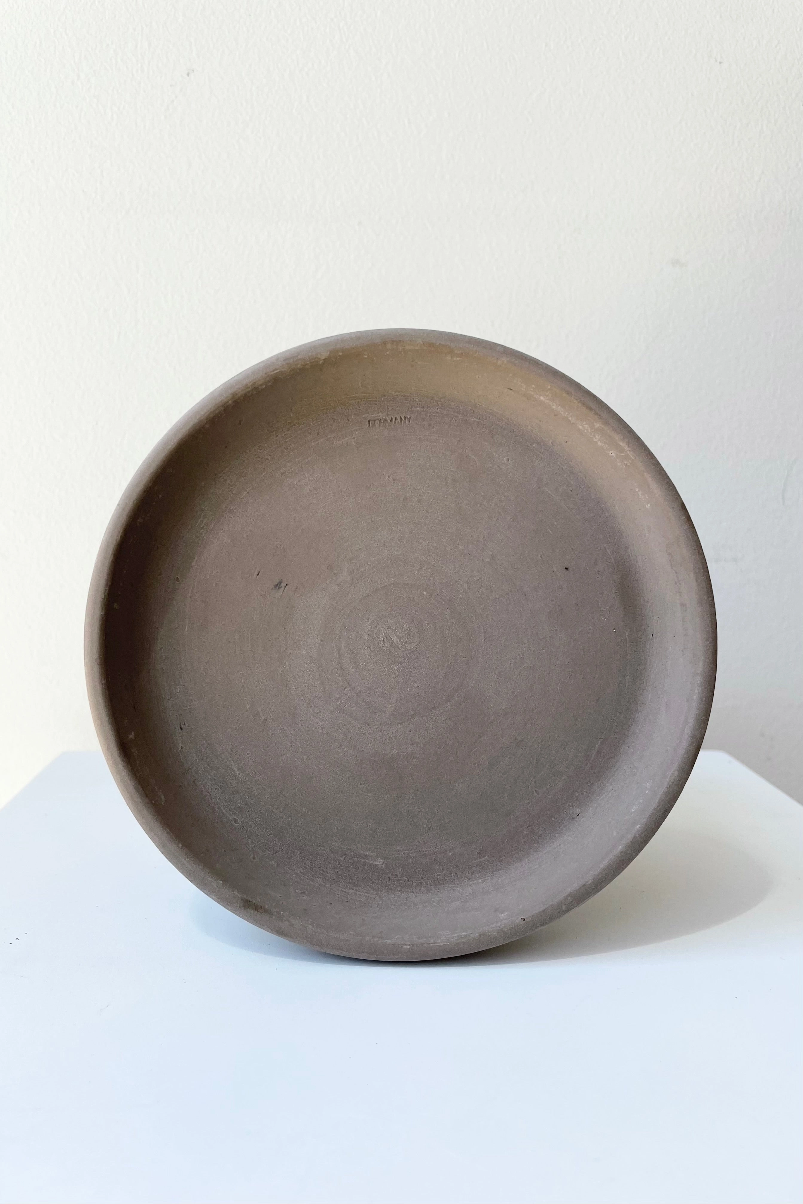 Clay Saucer dark basalt to fit 8",potted plant decor