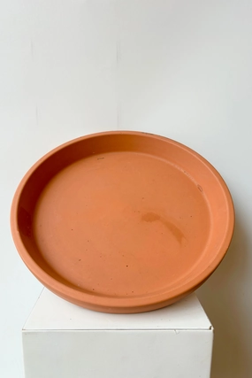 Clay Saucer Red to fit 14",indoor flower container