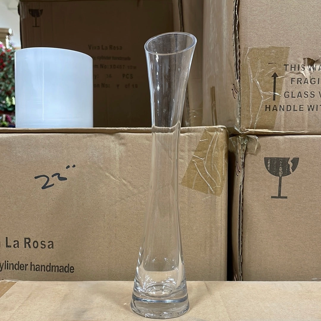 Clear bud Vase 10 Slant Cut bud vase wedding centrepiece