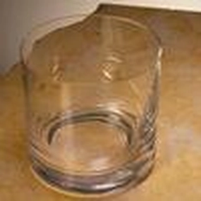 Clear Cylinder 4"HX4"D handmade smooth,aesthetic flower vase