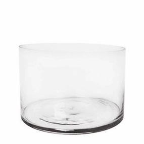 Clear Glass 5" Cylinder Vase - MM machine made,aesthetic flower vase