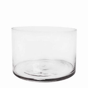Clear Glass 6" Cylinder Vase - MM machine made,aesthetic flower vase