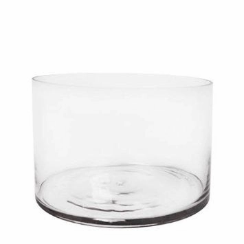 Clear Glass 6" Cylinder Vase - MM machine made,aesthetic flower vase