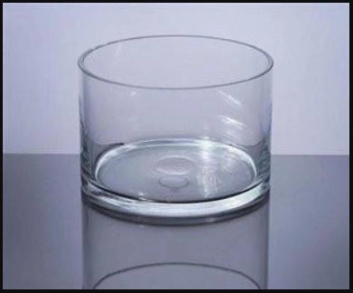 Clear Glass 7" Cylinder Vase,aesthetic flower vase