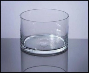 Clear Glass 7" Cylinder Vase,aesthetic flower vase