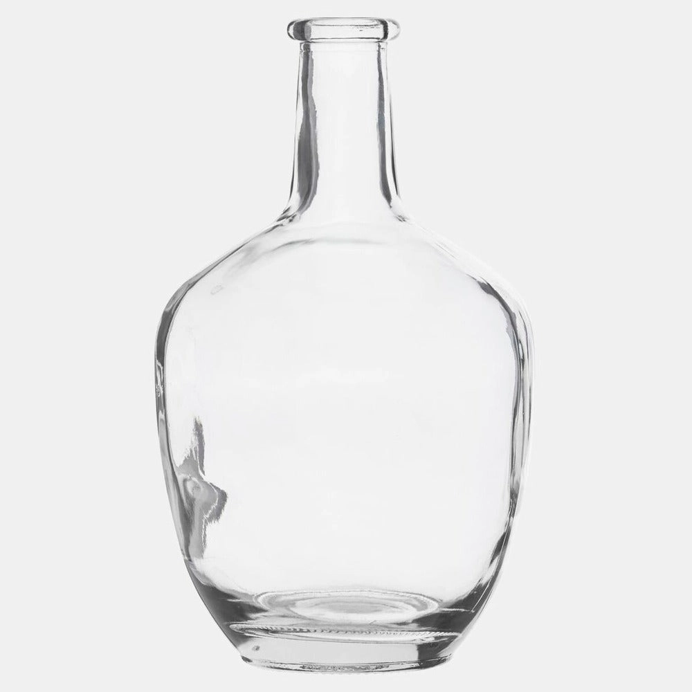 Clear Glass Bottle 25cm,hand-painted ceramic vase