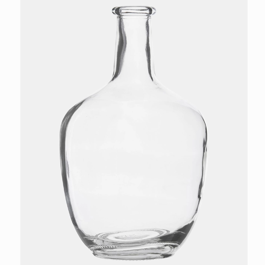 Clear Glass Bottle Vase 29cm