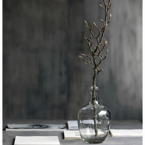 Clear Glass Bottle Vase 29cm,hand-painted ceramic vase