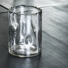 Clear Glass Vase 20cm,hand-painted ceramic vase