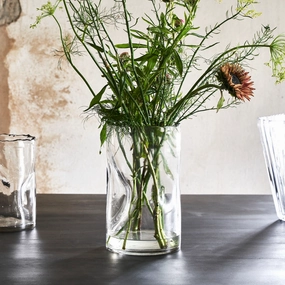 Clear Glass Vase 25cm,hand-painted ceramic vase