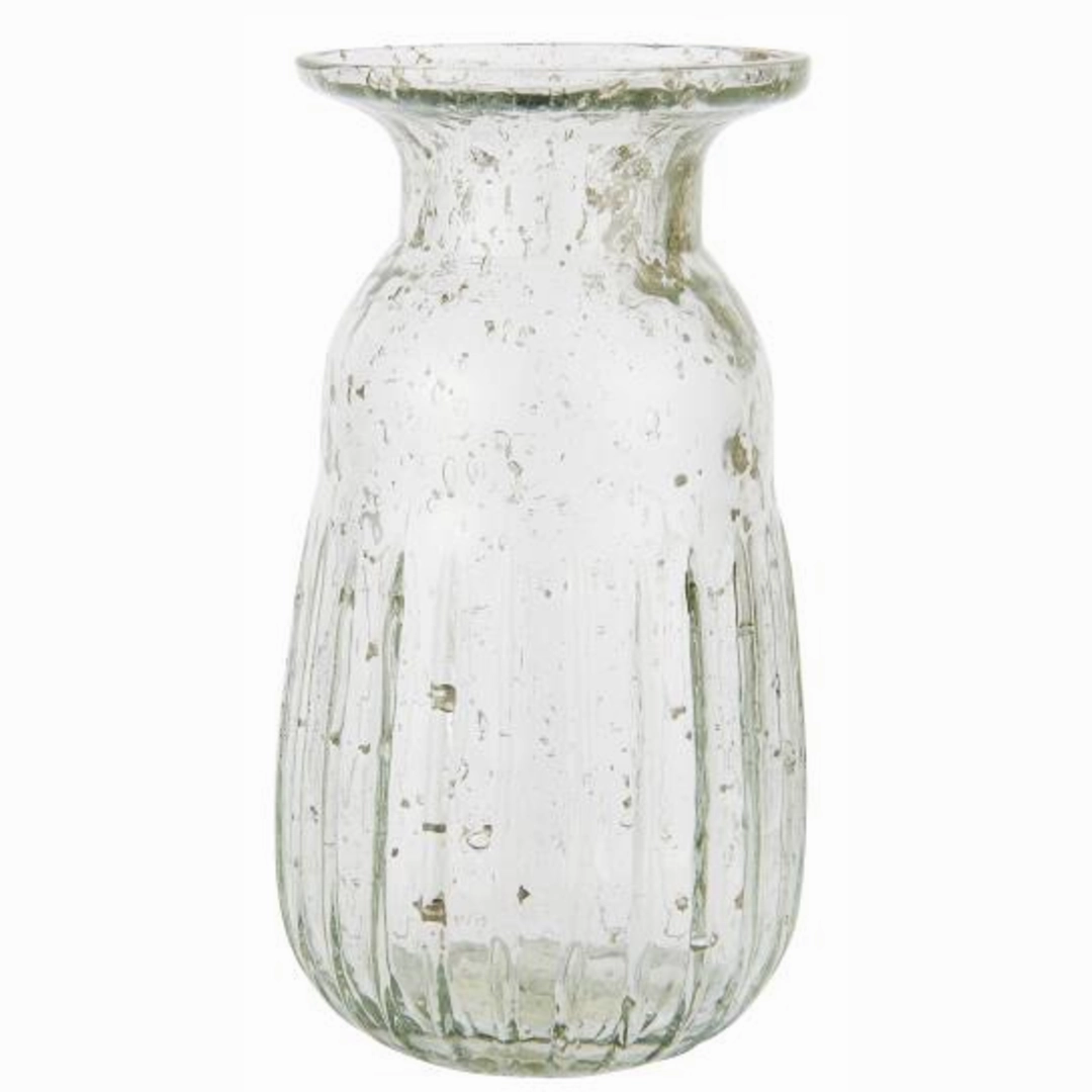 Clear Pebbled Glass Hyacinth Vase 13cm,hand-painted ceramic vase