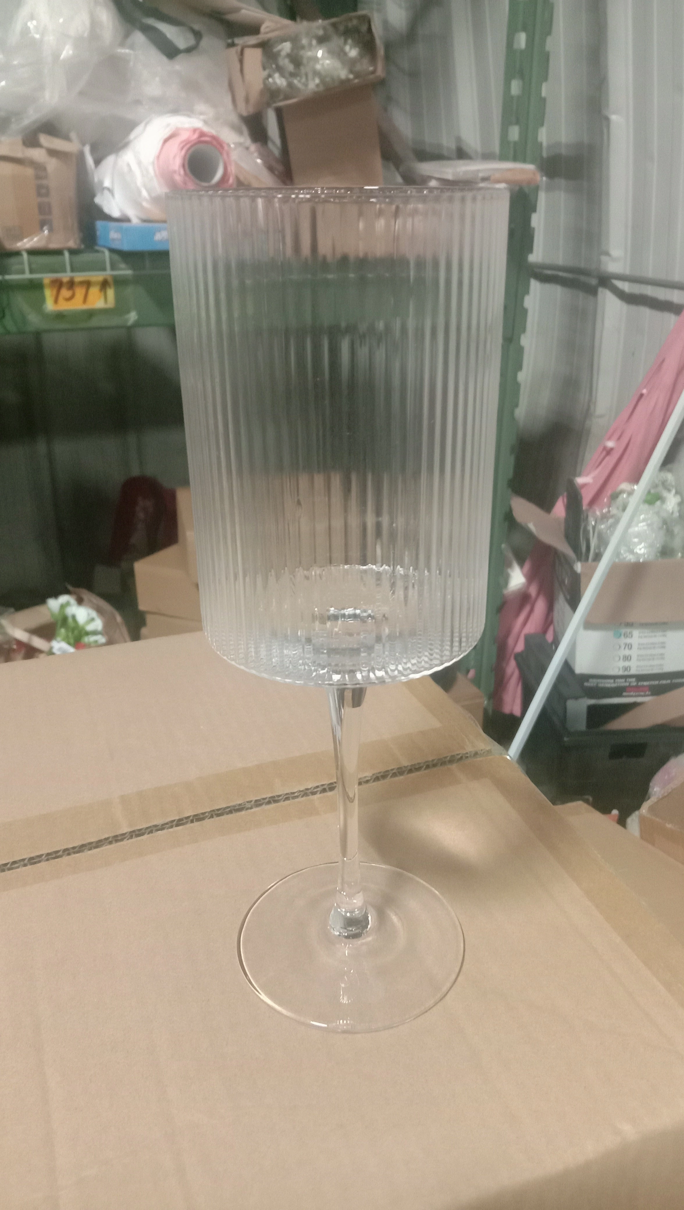 Clear Striped drinking Glass champagne thin glass drinkware,aesthetic flower vase