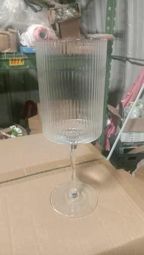 Clear Striped drinking Glass champagne thin glass drinkware,aesthetic flower vase