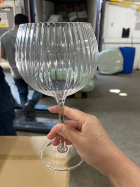 Clear Striped drinking Glass red wine thin glass drinkware apple ribbed,aesthetic flower vase