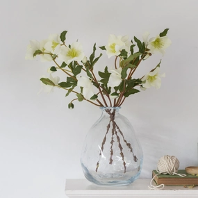 Clear Wobble Vase 20cm,hand-painted ceramic vase