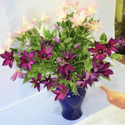 Clematis 70cm Artificial Silk Flowers Stem CLEMATIS001-004