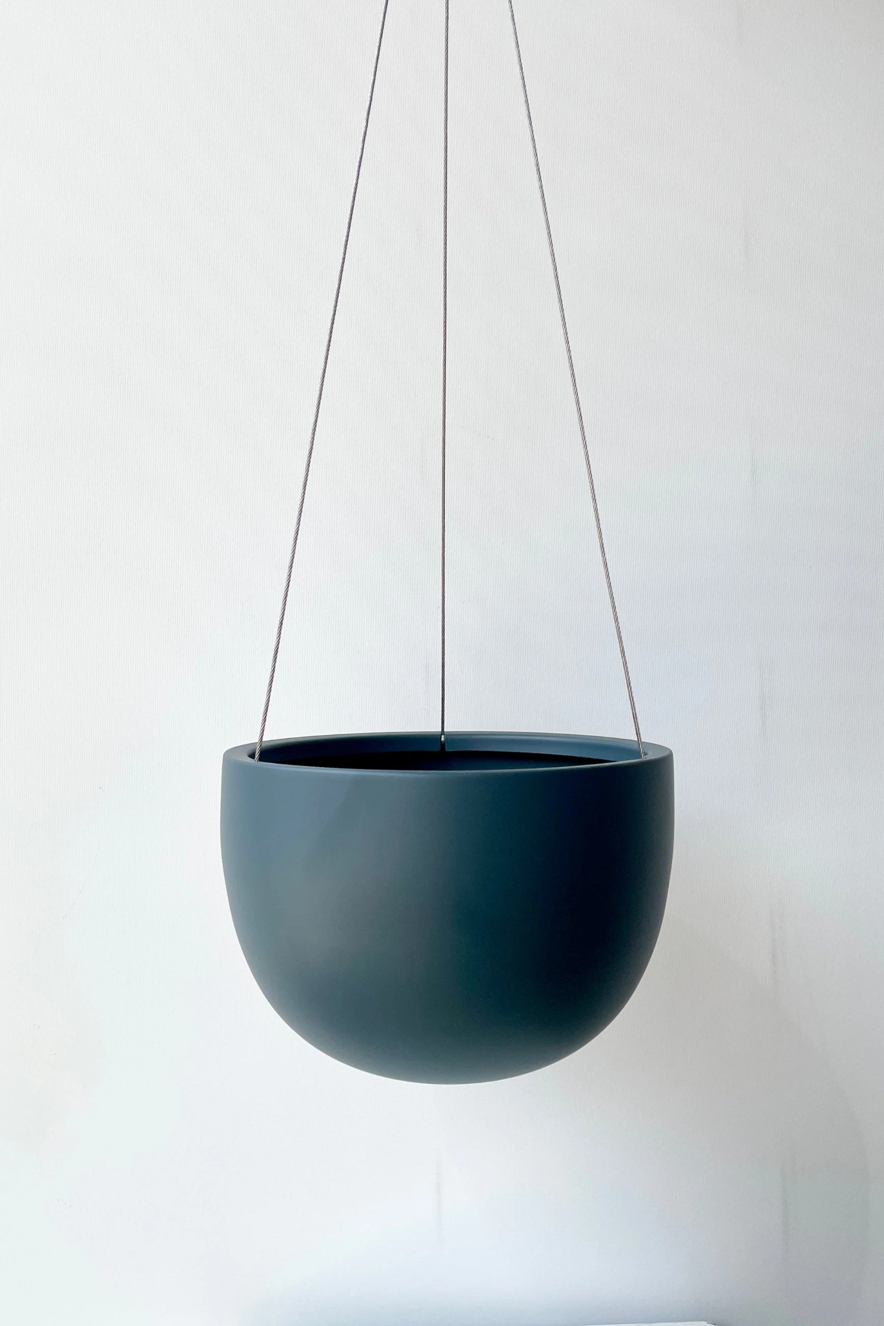 Clifton Matte Deep Blue Hanging Pot Small,indoor flower container