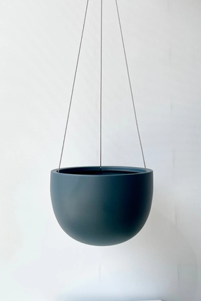Clifton Matte Deep Blue Hanging Pot Small,indoor flower container