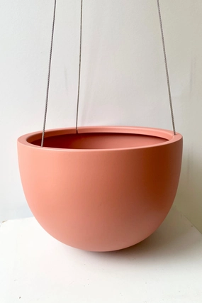 Clifton Matte Dusty Pink Hanging Pot Small,indoor flower container