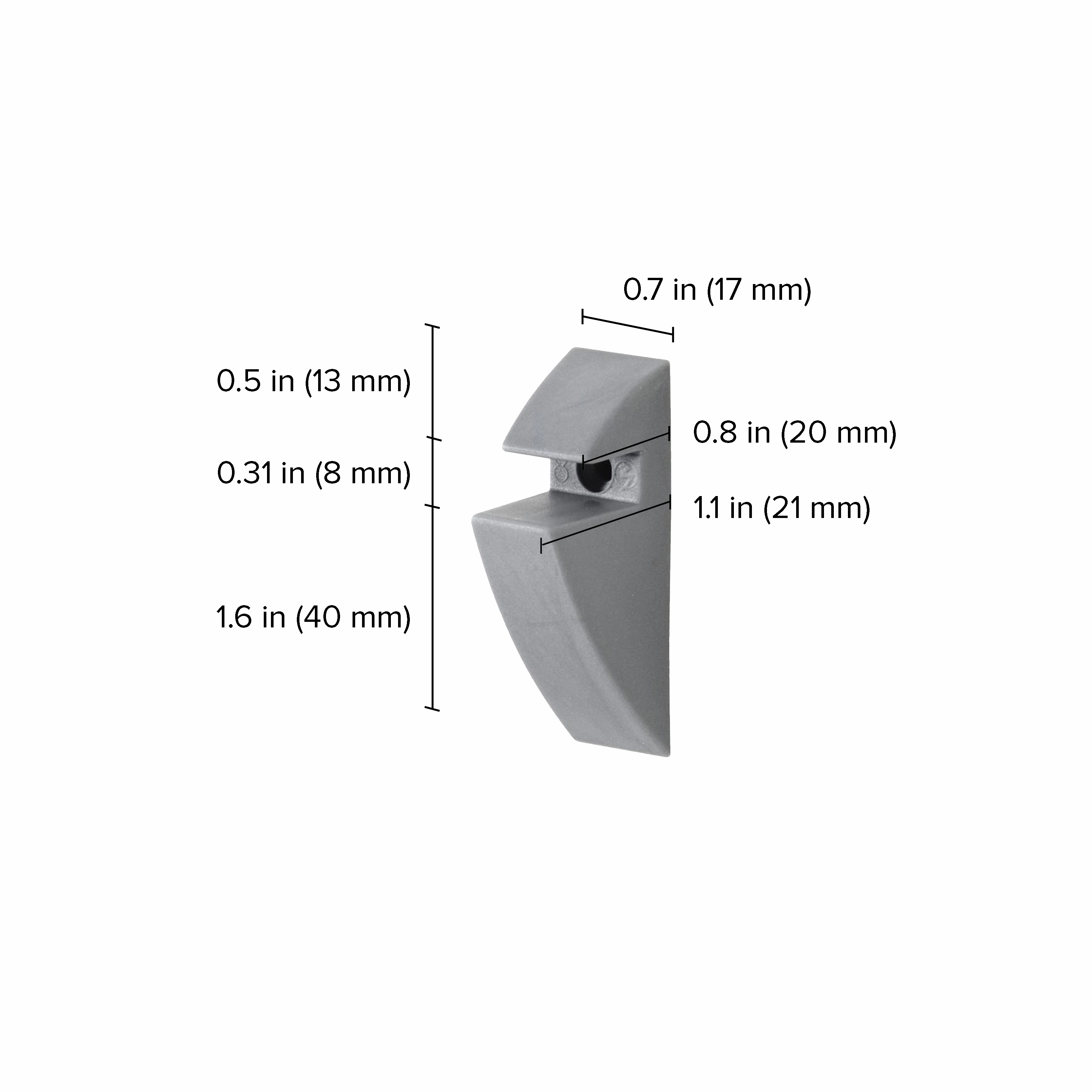 CLIP Glass Shelf Support - Set