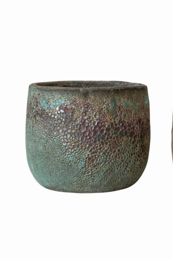 Coarse Terra-cotta Planter Volcano Finish Large