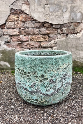 Coarse Terra-cotta Planter Volcano Finish Large,indoor flower container