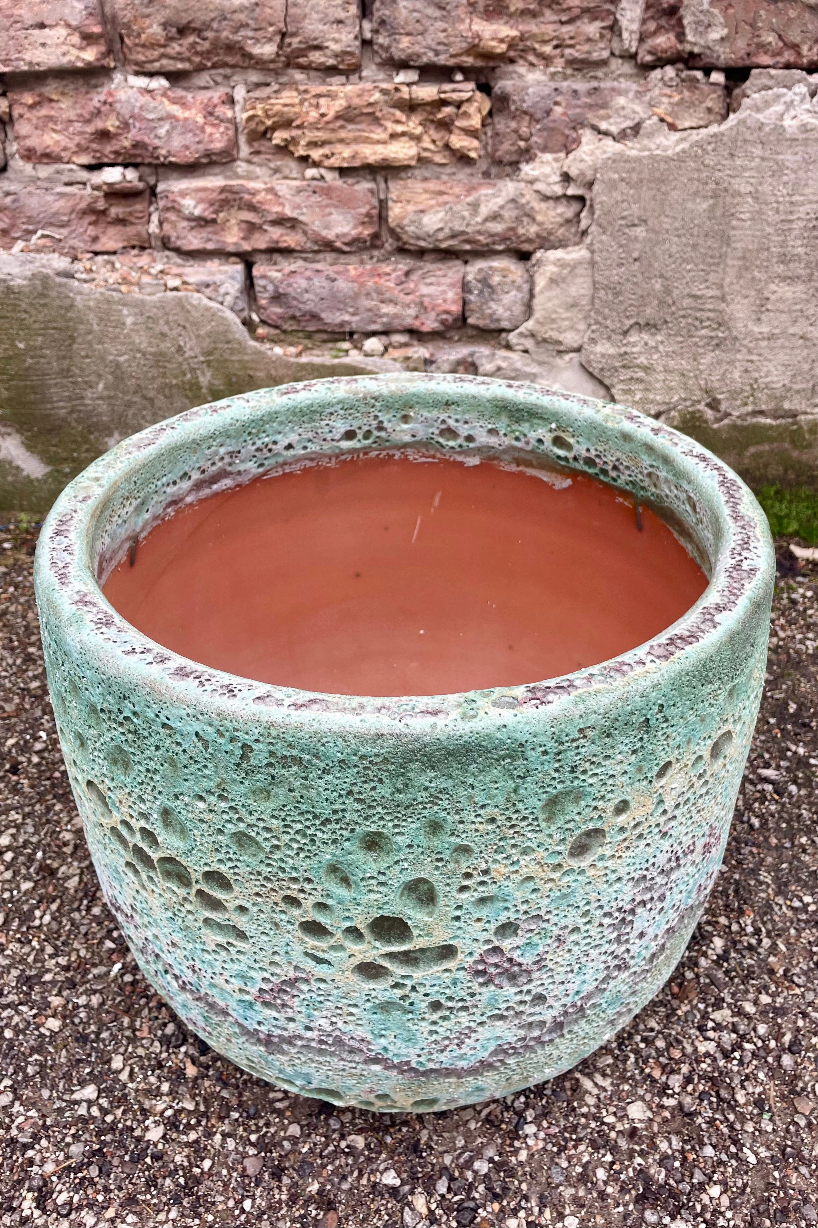 Coarse Terra-cotta Planter Volcano Finish Large