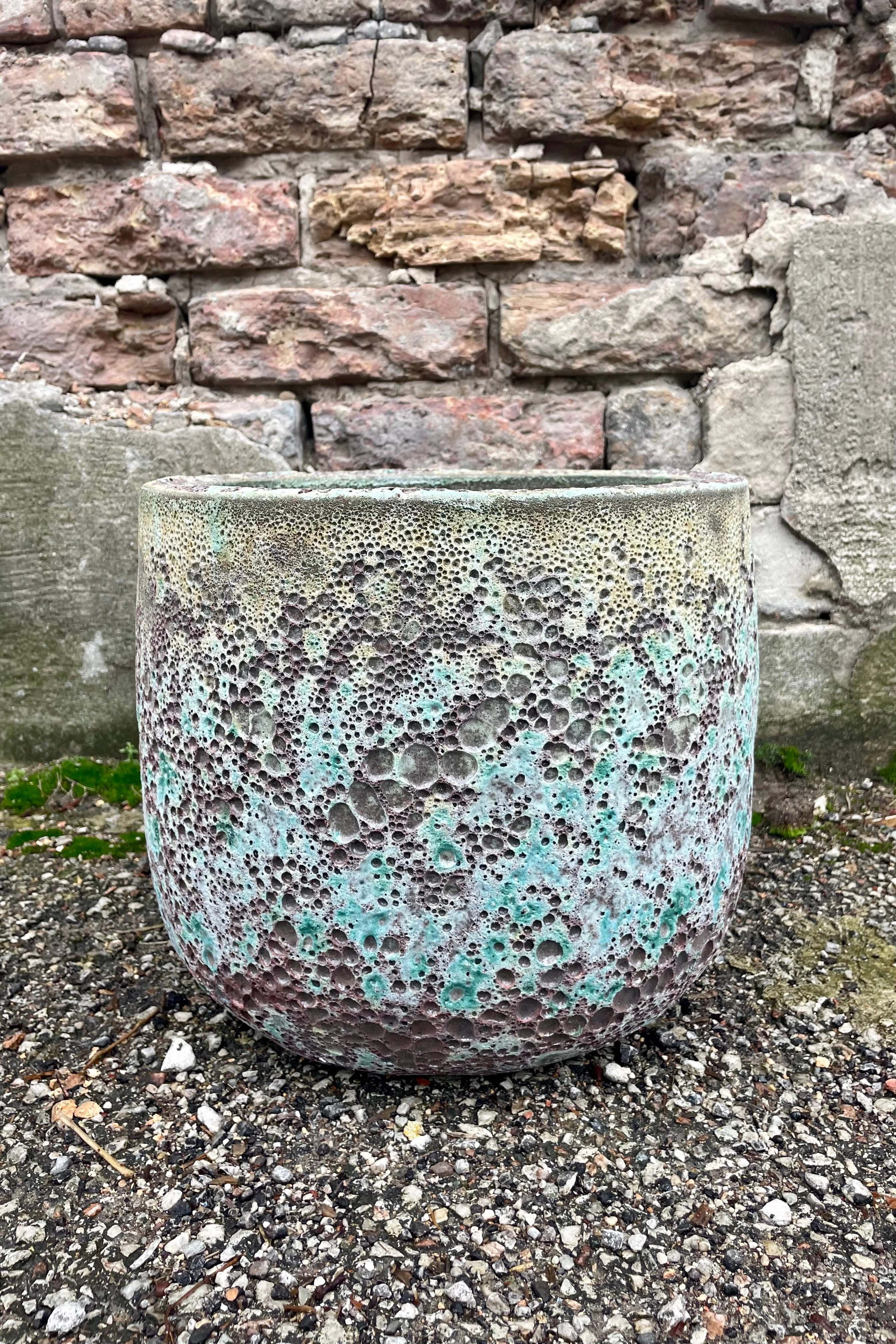 Coarse Terra-cotta Planter Volcano Finish Medium,indoor flower container