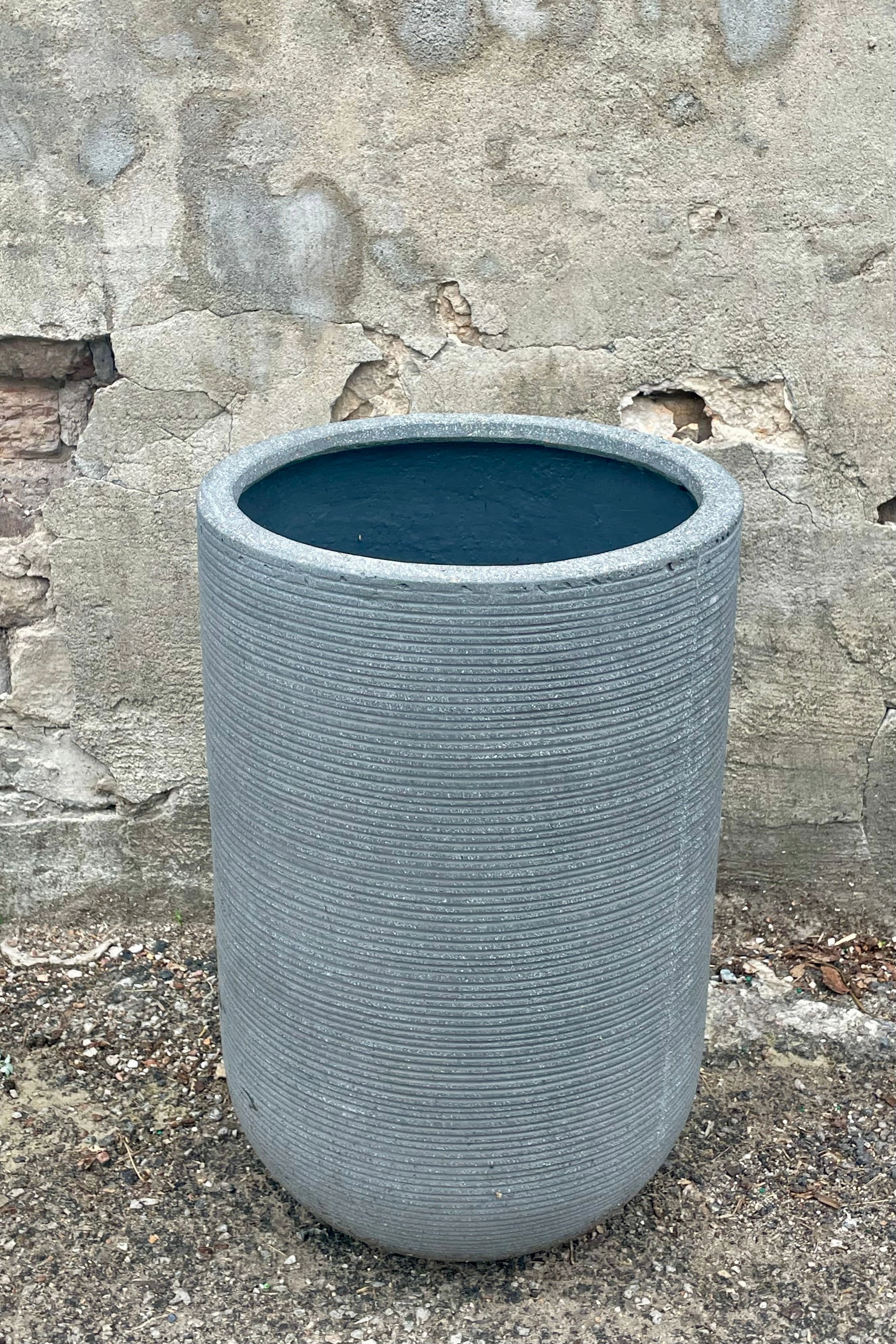 Cody High Pot Horizontal Ridged Dark Grey Medium
