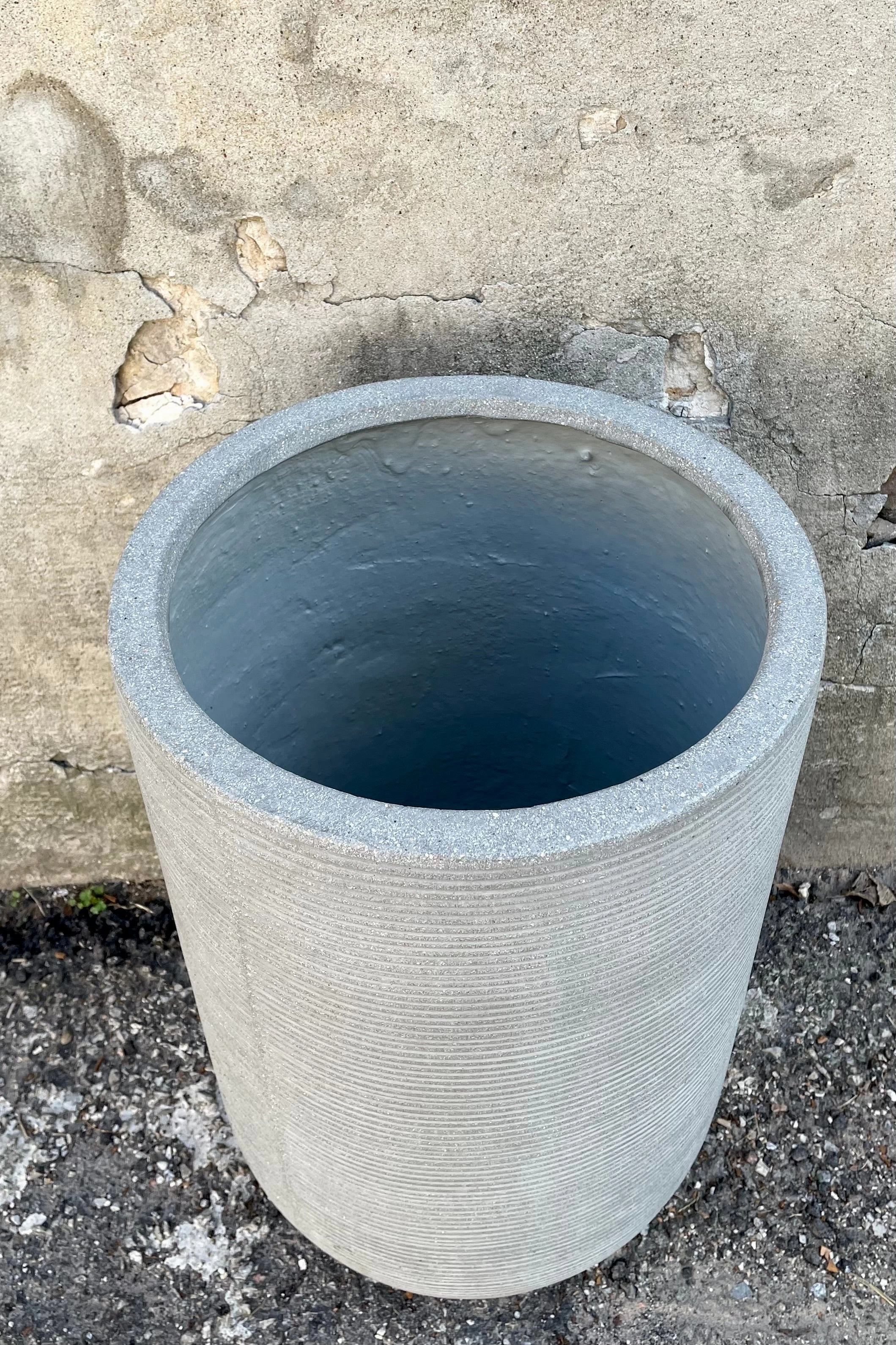 Cody High Pot Horizontal Ridged Light Grey Medium