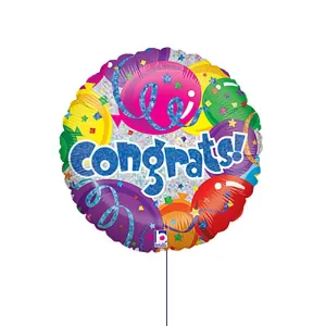 Congratulations Balloon On Stick,realistic flower bouquet 