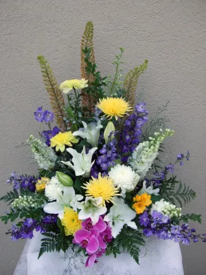 Container arrangement No.19,faux bloom stem 