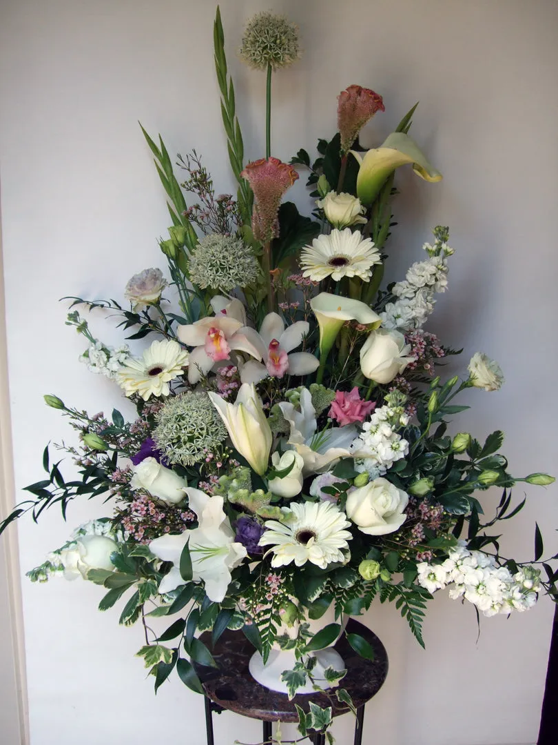 Container arrangement No.2,faux bloom stem 