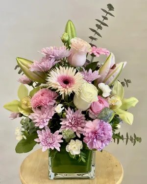 Container arrangement No.40,faux bloom stem 