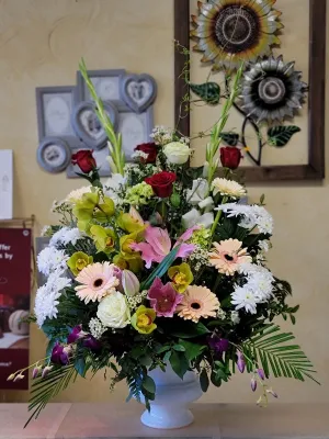 Container arrangement No.45,faux bloom stem 