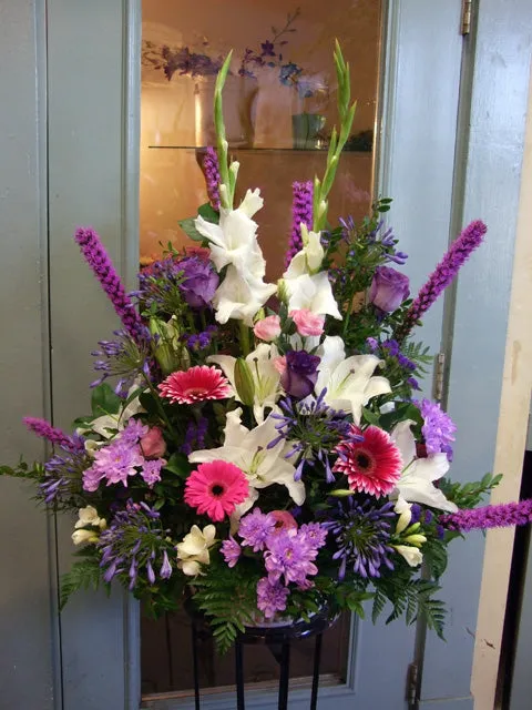 Container arrangement No.48,faux bloom stem 