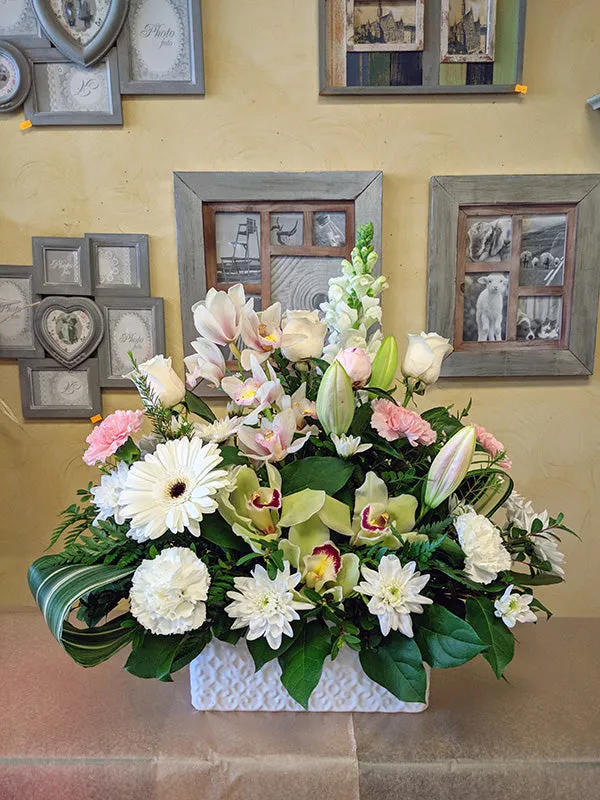 Container arrangement No.4,faux bloom stem 