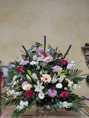 Container arrangement No.6,faux bloom stem 