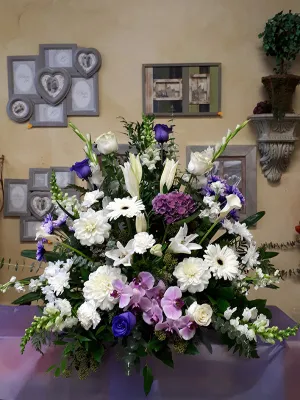 Container arrangement No.93,faux bloom stem 