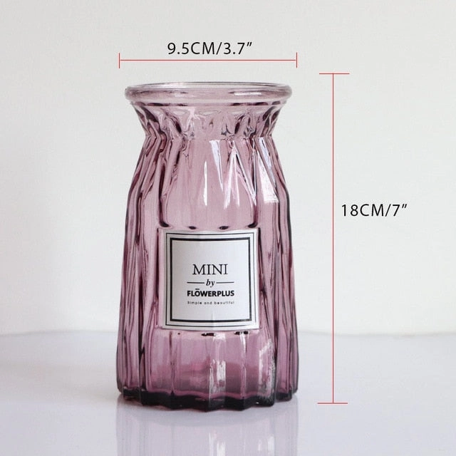 Contracted Flower Glass Vase