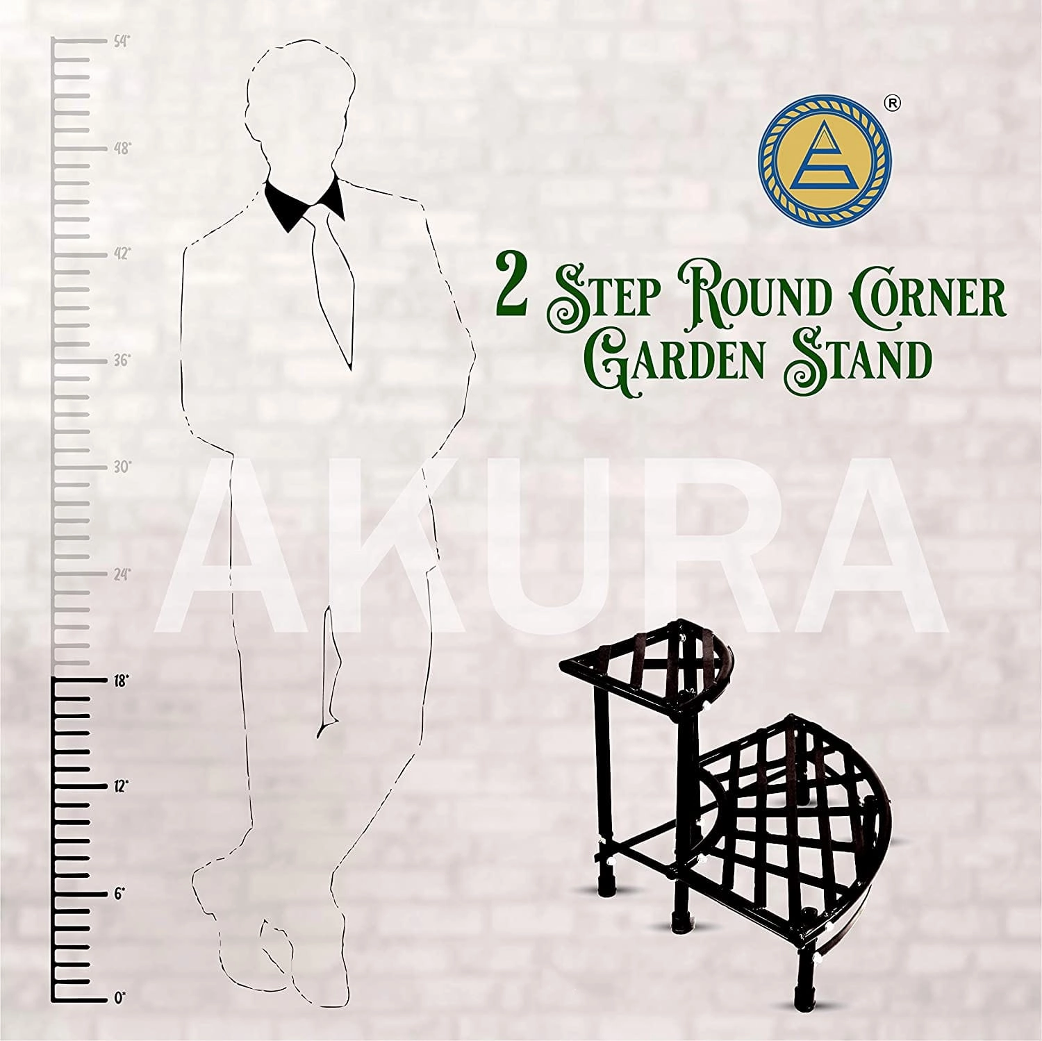 Corner Metal Planter Stand