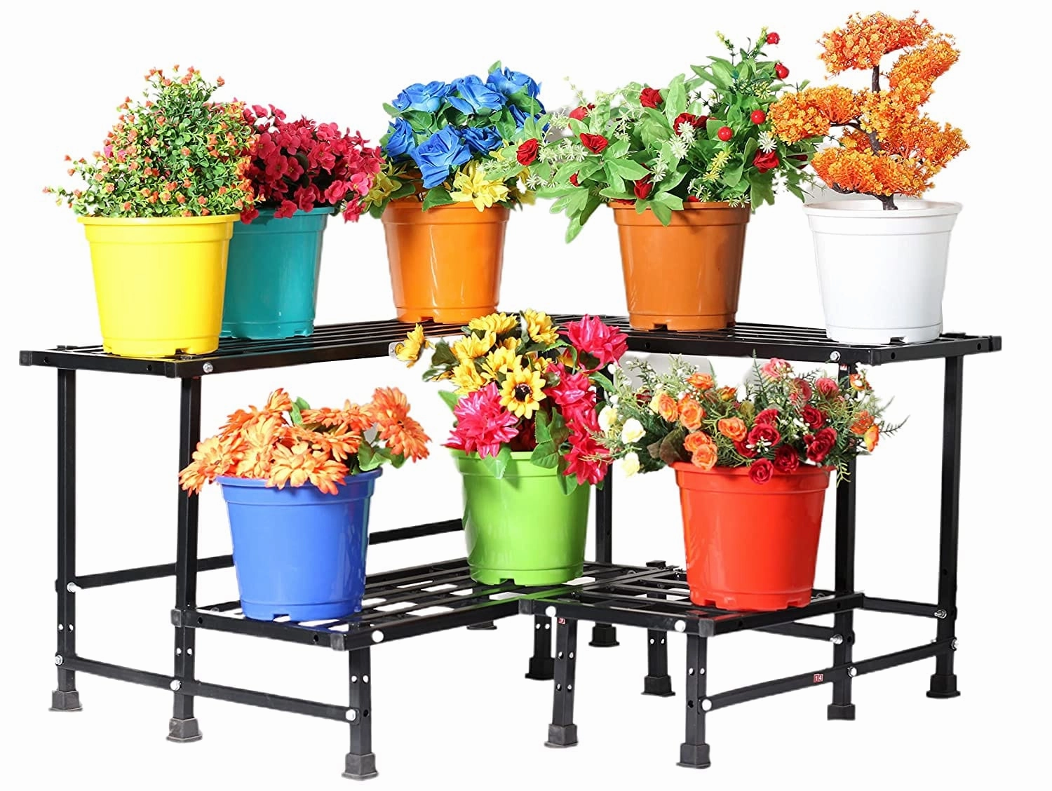 Corner Metal Planter Stand