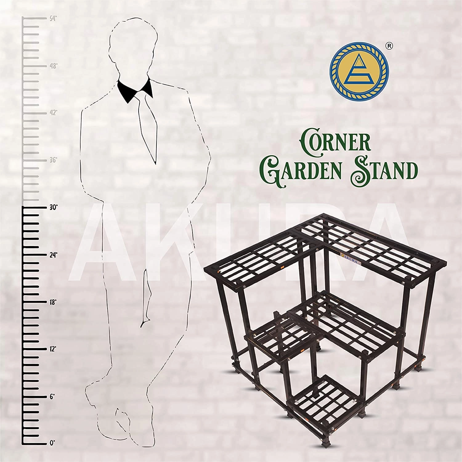 Corner Metal Planter Stand