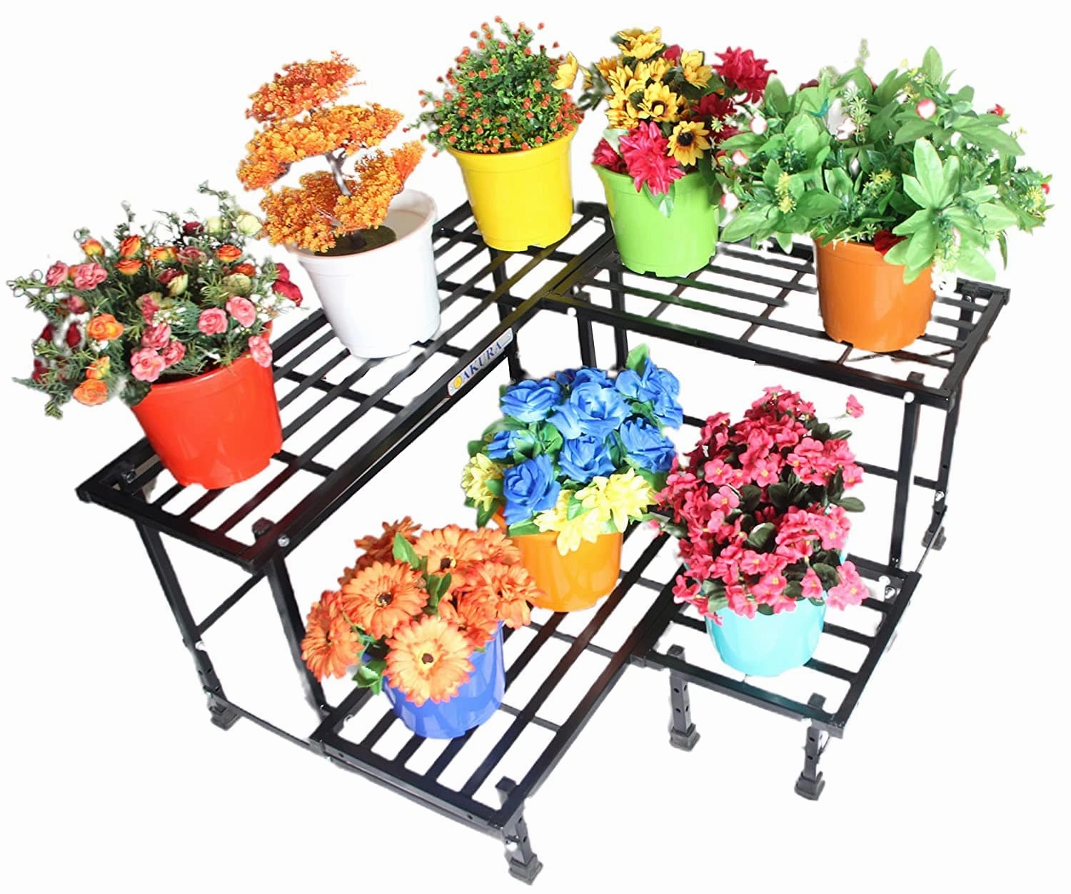Corner Metal Planter Stand