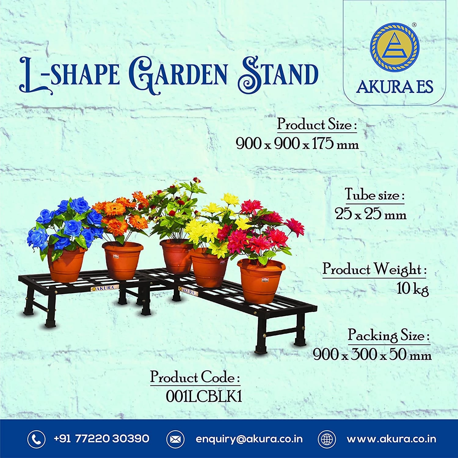 Corner Metal Planter Stand