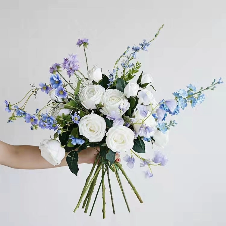 Cornflower 5 Heads Artificial Silk Flower 55cm Stem CORNFLOWER001-004