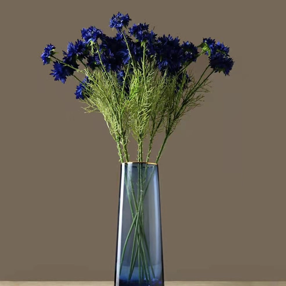 Cornflower 5 Heads Artificial Silk Flower 55cm Stem CORNFLOWER001-004